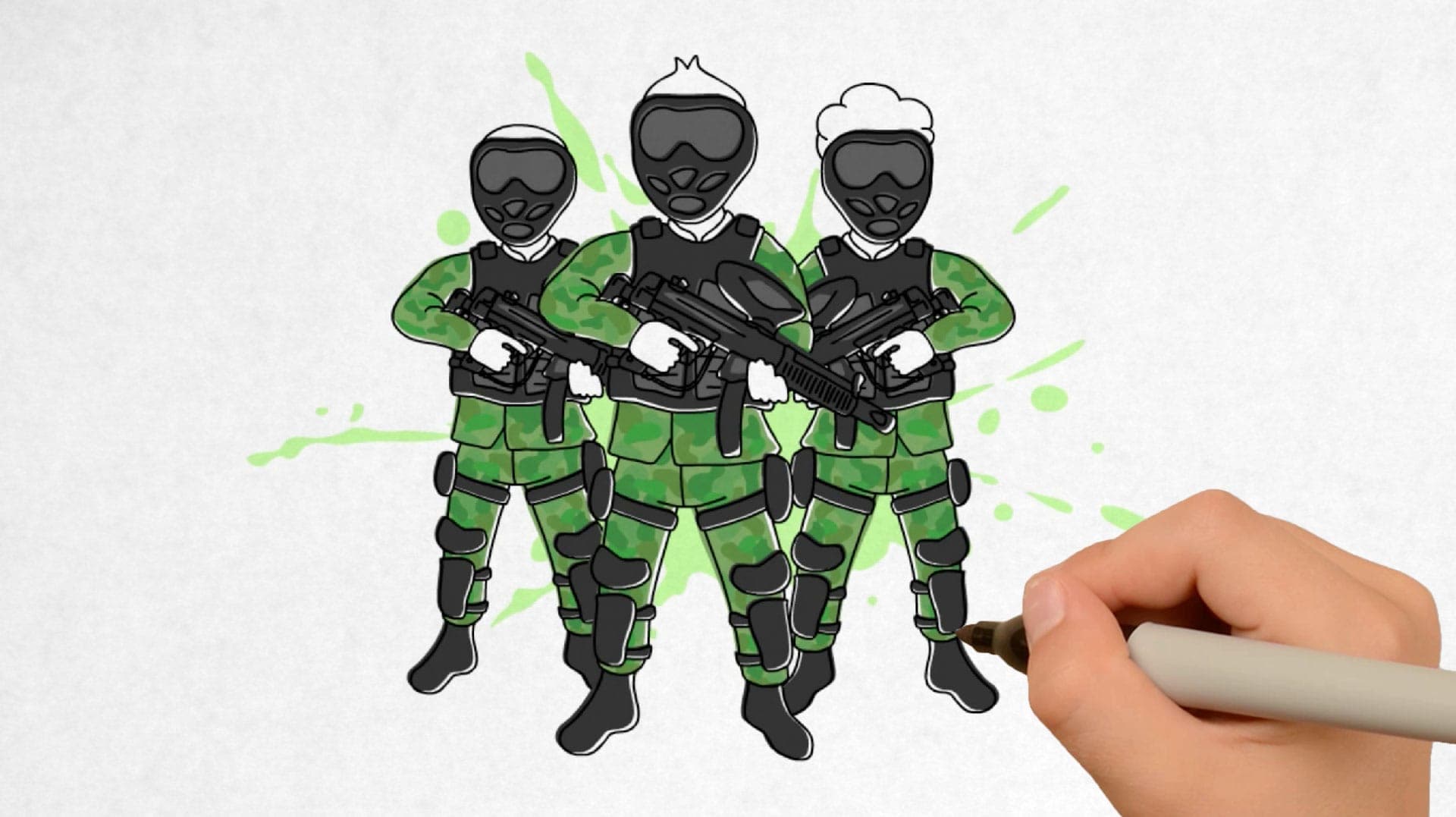 Vídeo Quadro Branco - Total Combat Paintball - VFX Videos