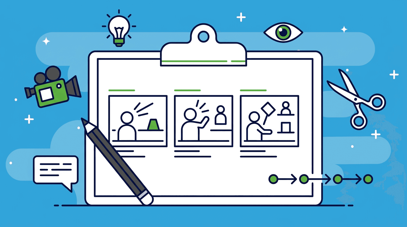 Importancia do storyboarding na criacao de videos chamativos para organizar narrativas visuais